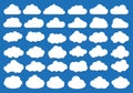 ÃÂ¡louds flat icon set. Vector Royalty Free Stock Photo